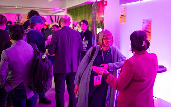 Attendees networking at Demo Day 2026