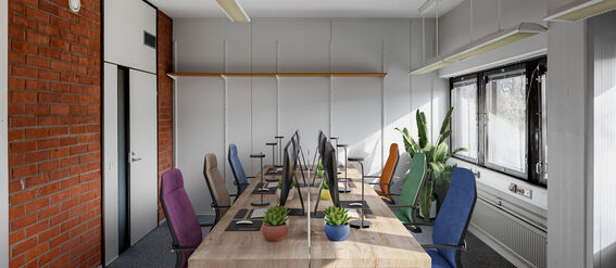 Digitally furnished starter office